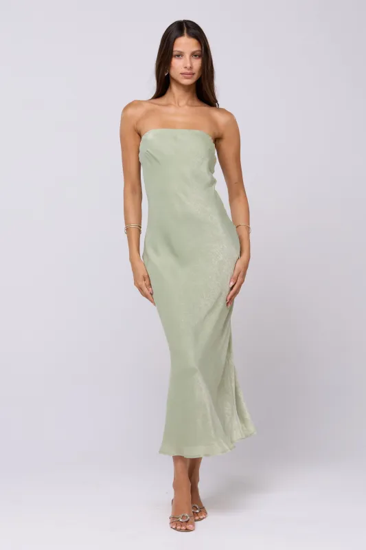 ANNA DRESS IN SAGE sold by RESA