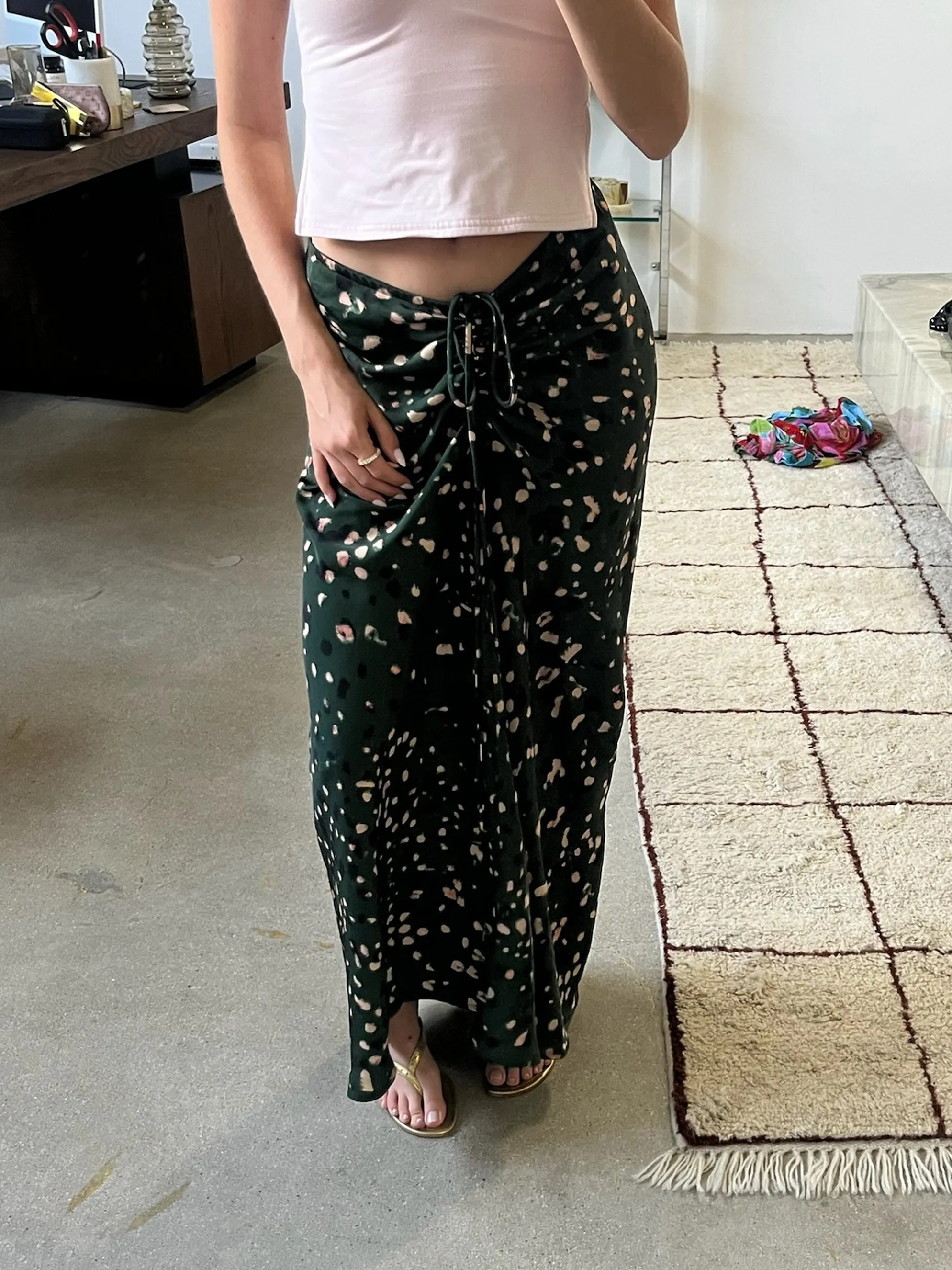 ZIGGY SKIRT IN GREEN LEOPARD- SAMPLE SALE sold by RESA