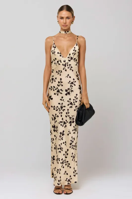 Madeline Dress in Black Dahlia sold by RESA