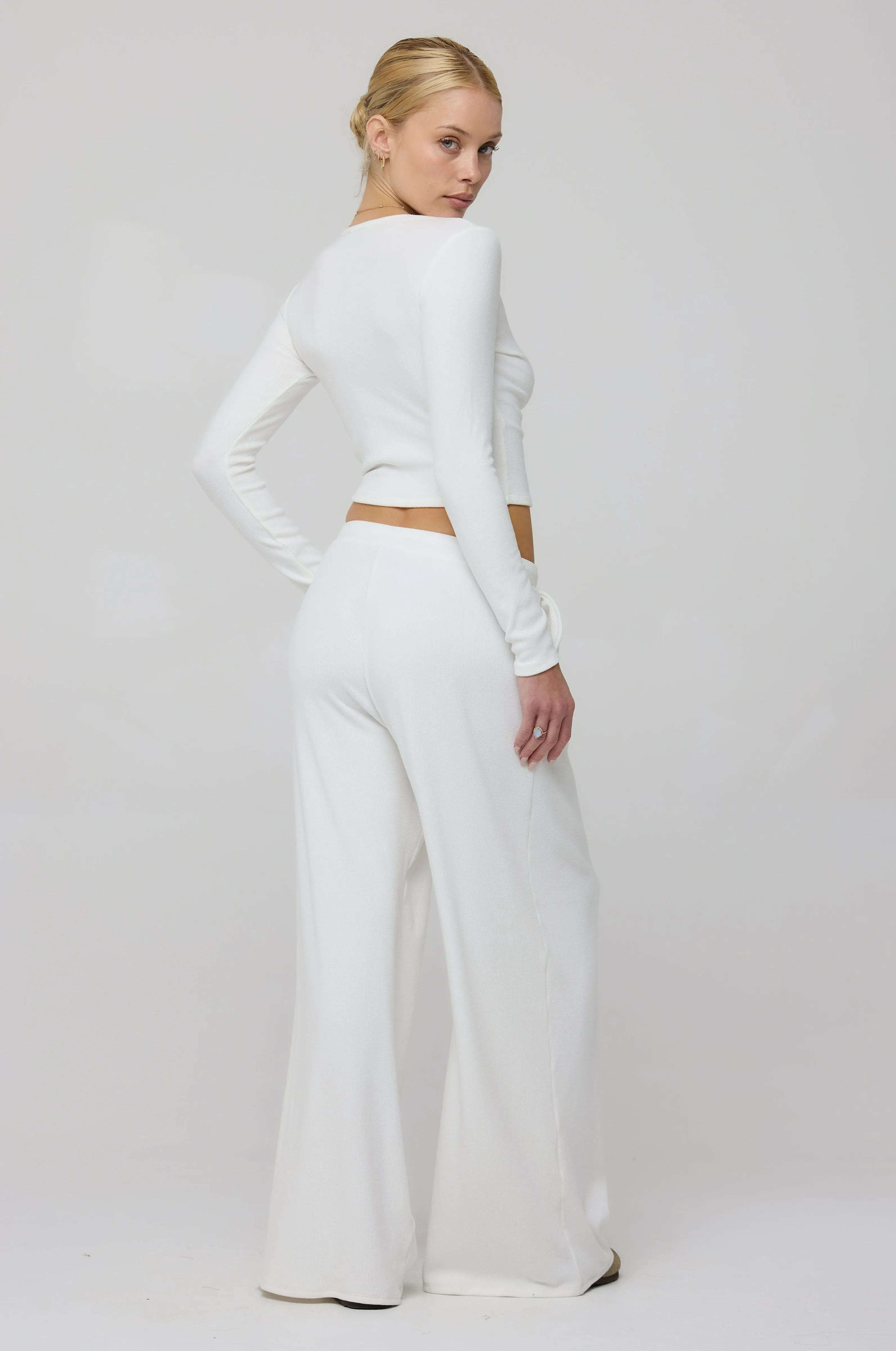 Chase Rib Pant in White sold by RESA product image thumbnail 4