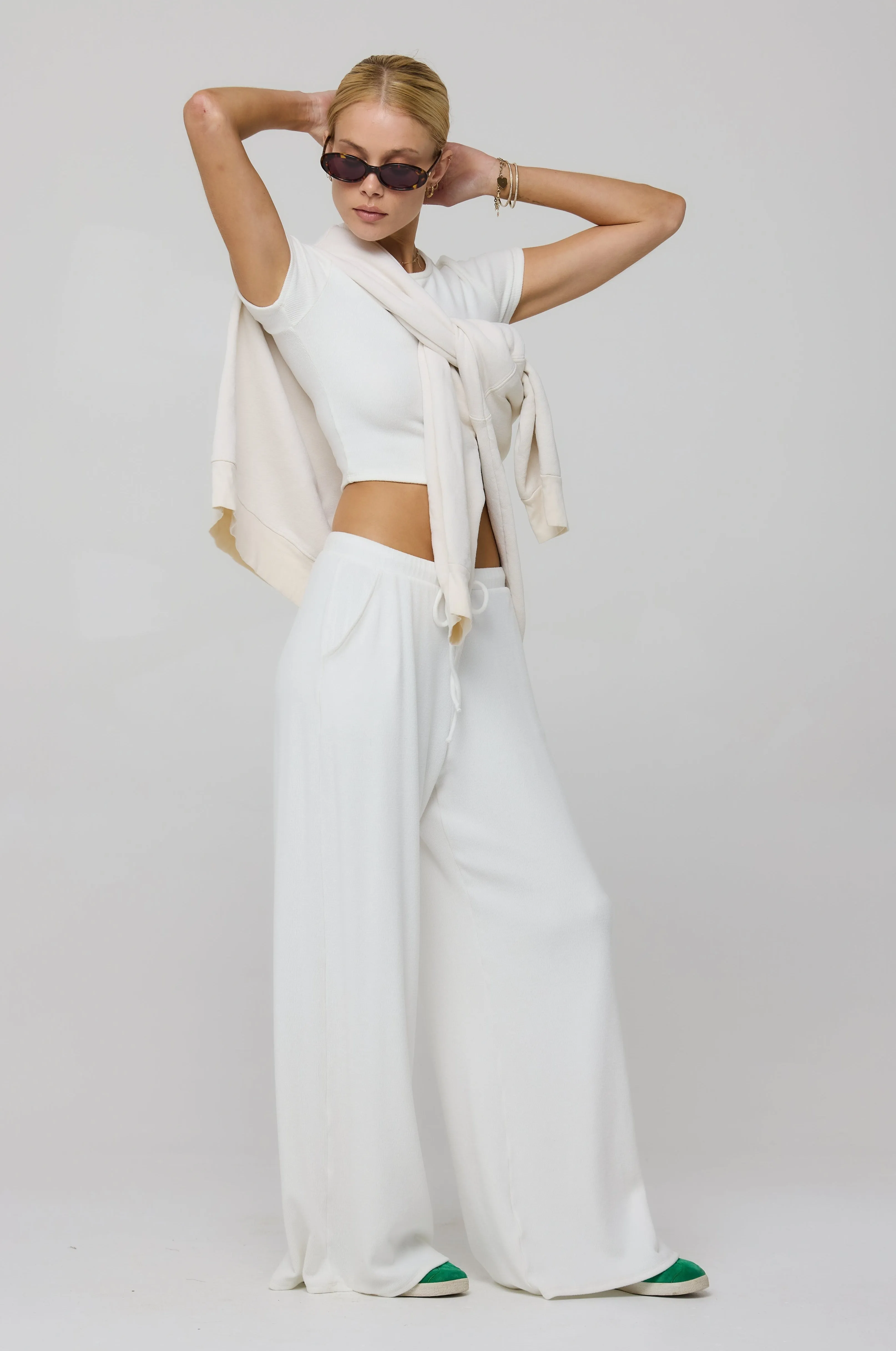 Chase Rib Pant in White sold by RESA product image thumbnail 2