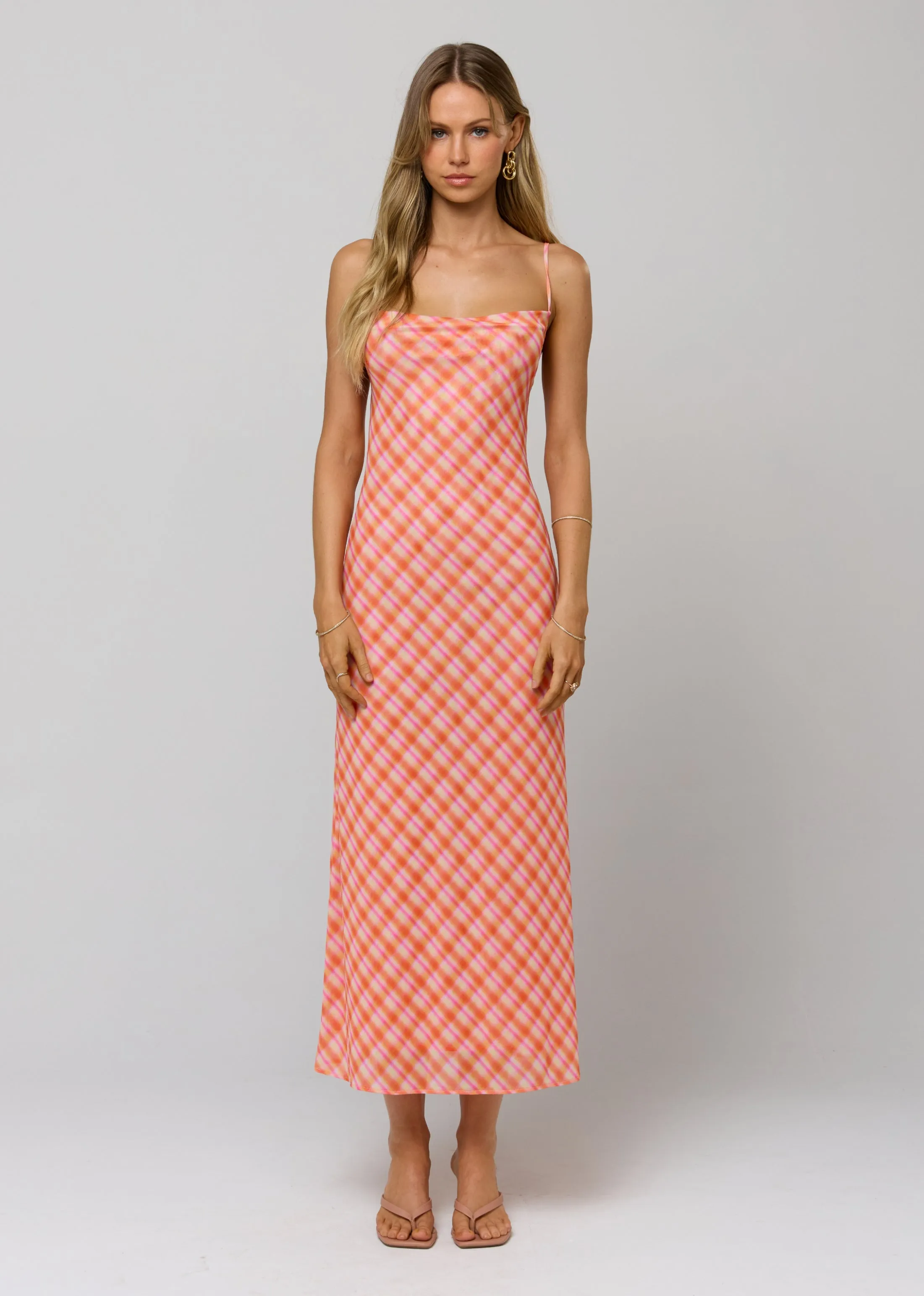 Berri Midi Dress in Sorbet sold by RESA