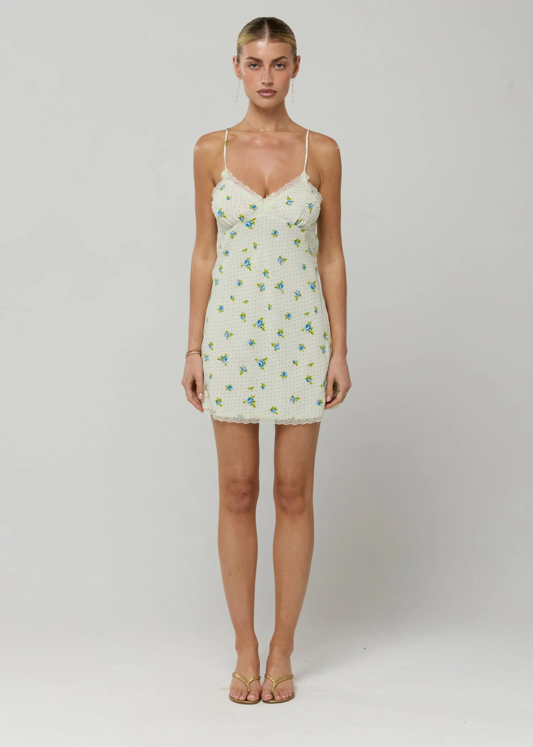 Bianca Mini Dress in Bluebell sold by RESA