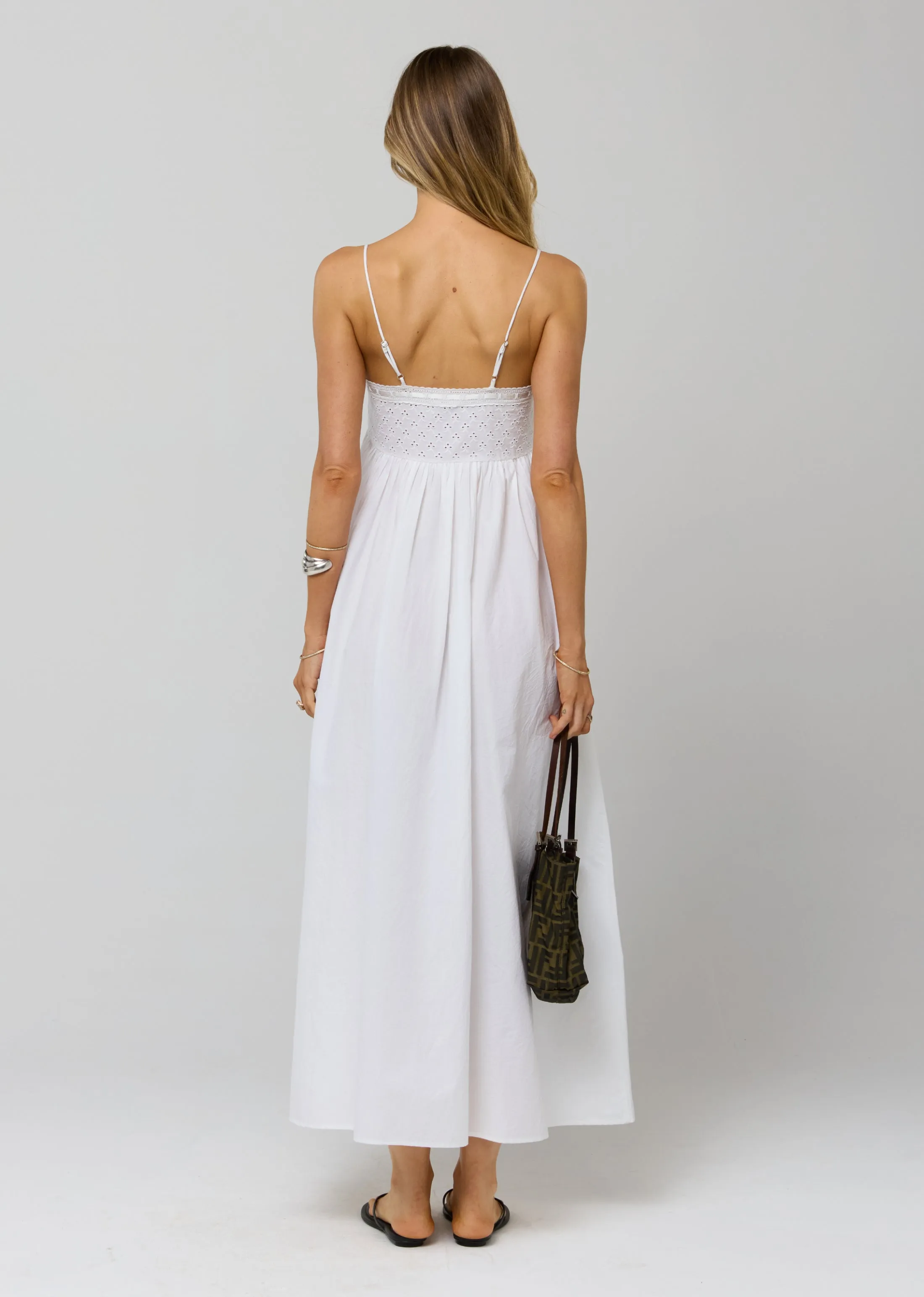 Kira Dress in White Eyelet sold by RESA product image thumbnail 5