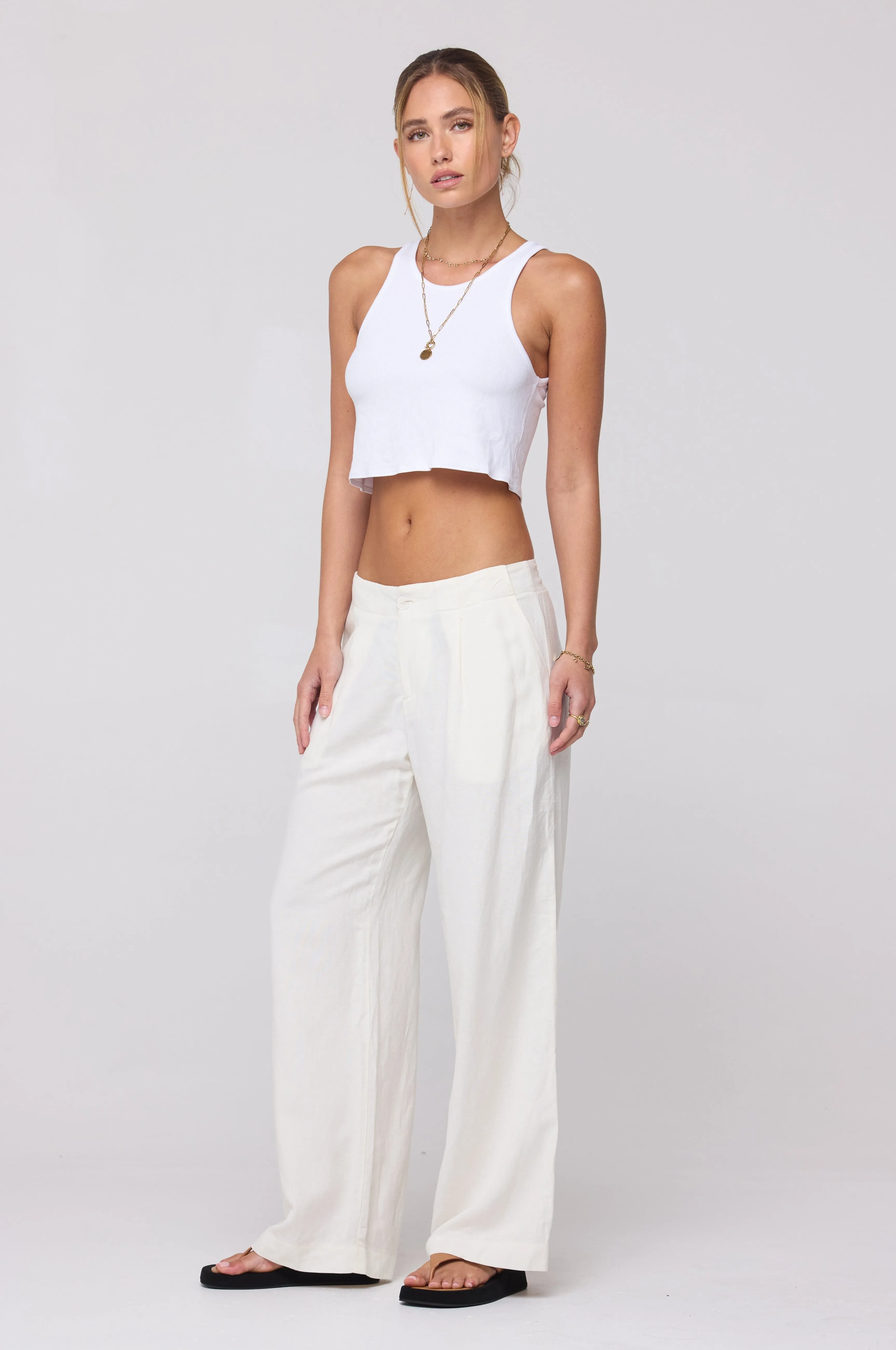 Malcolm Trousers in White Linen sold by RESA product image thumbnail 4
