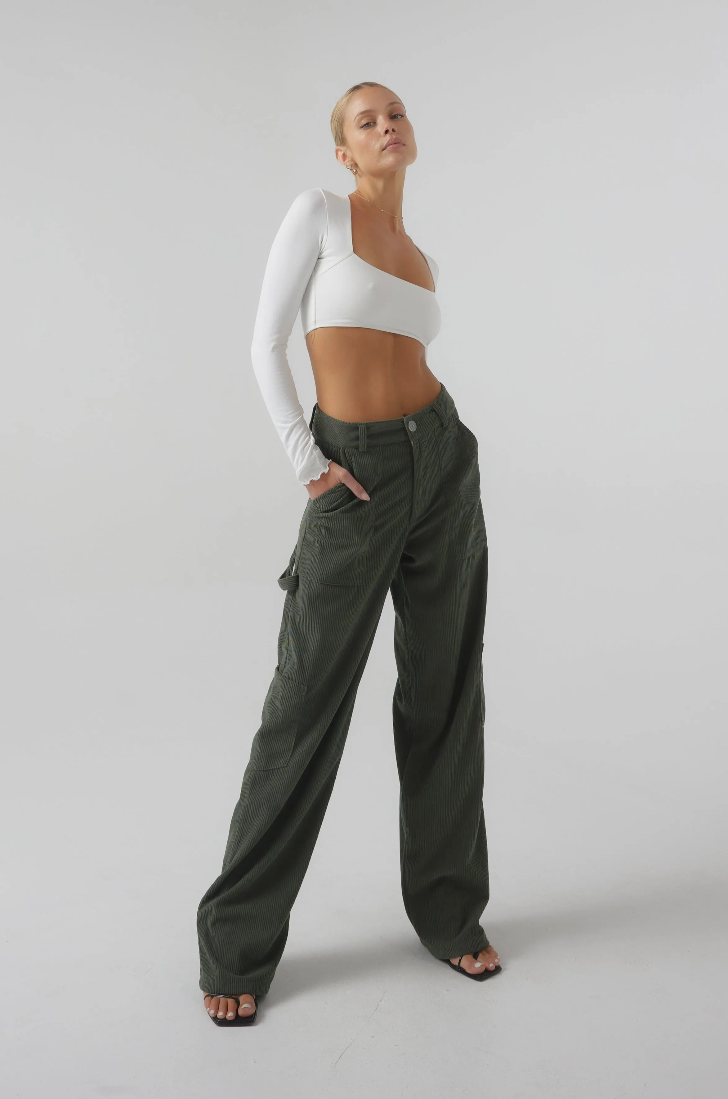 Elsa Cargo Pant in Pine sold by RESA product image thumbnail 3