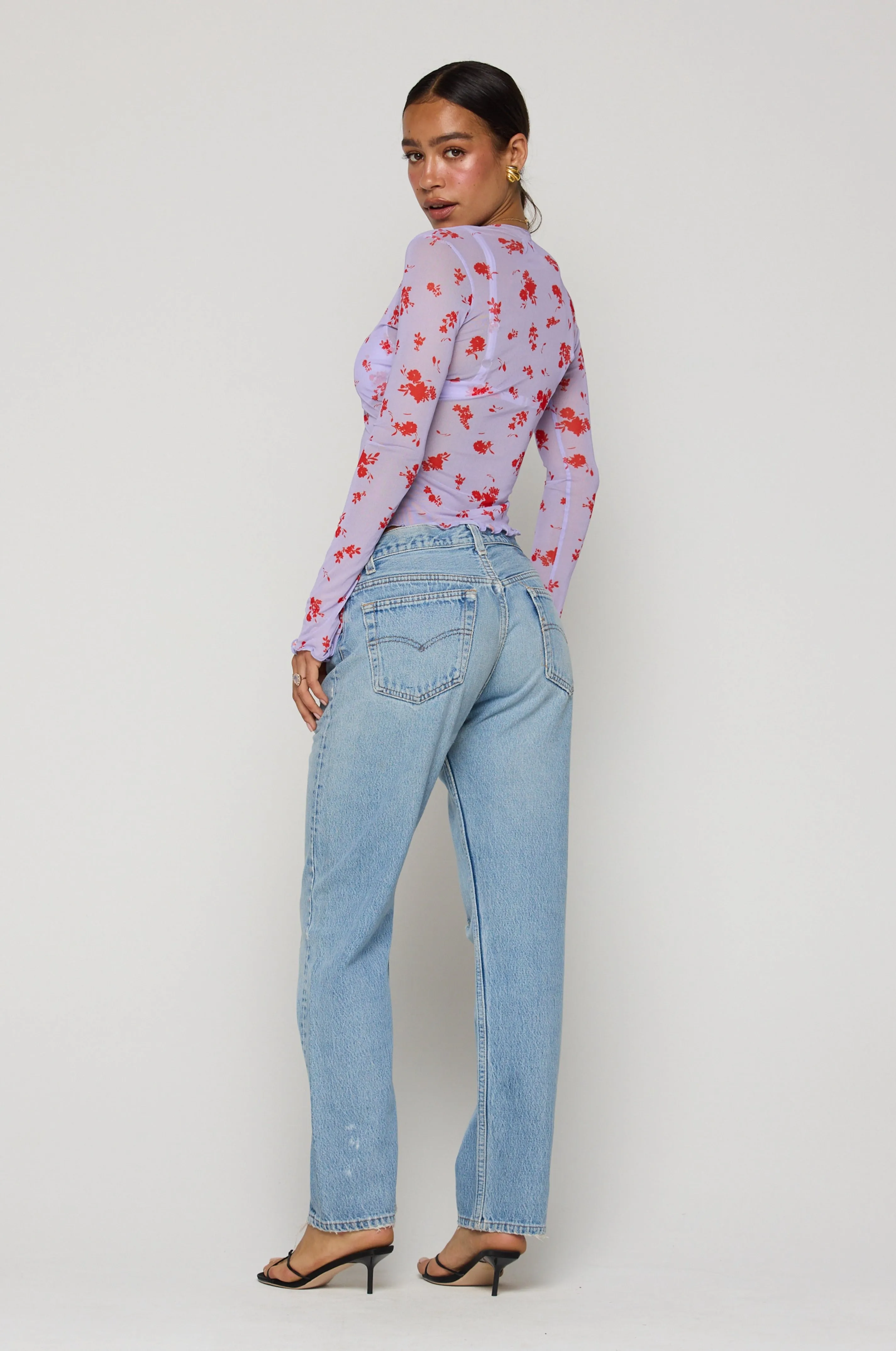 Aliyah Mesh Top in True Romance sold by RESA product image thumbnail 4