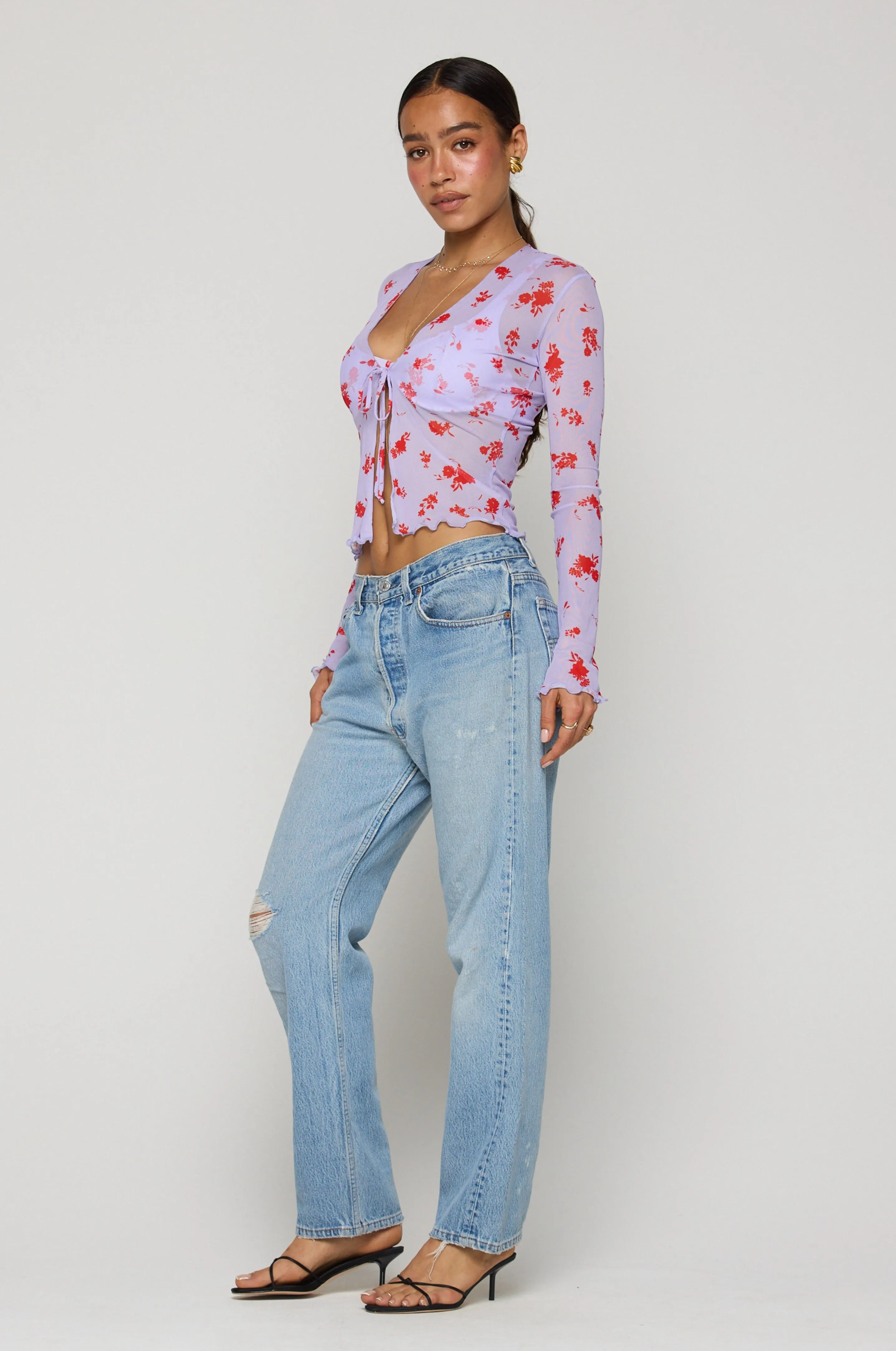 Aliyah Mesh Top in True Romance sold by RESA product image thumbnail 3