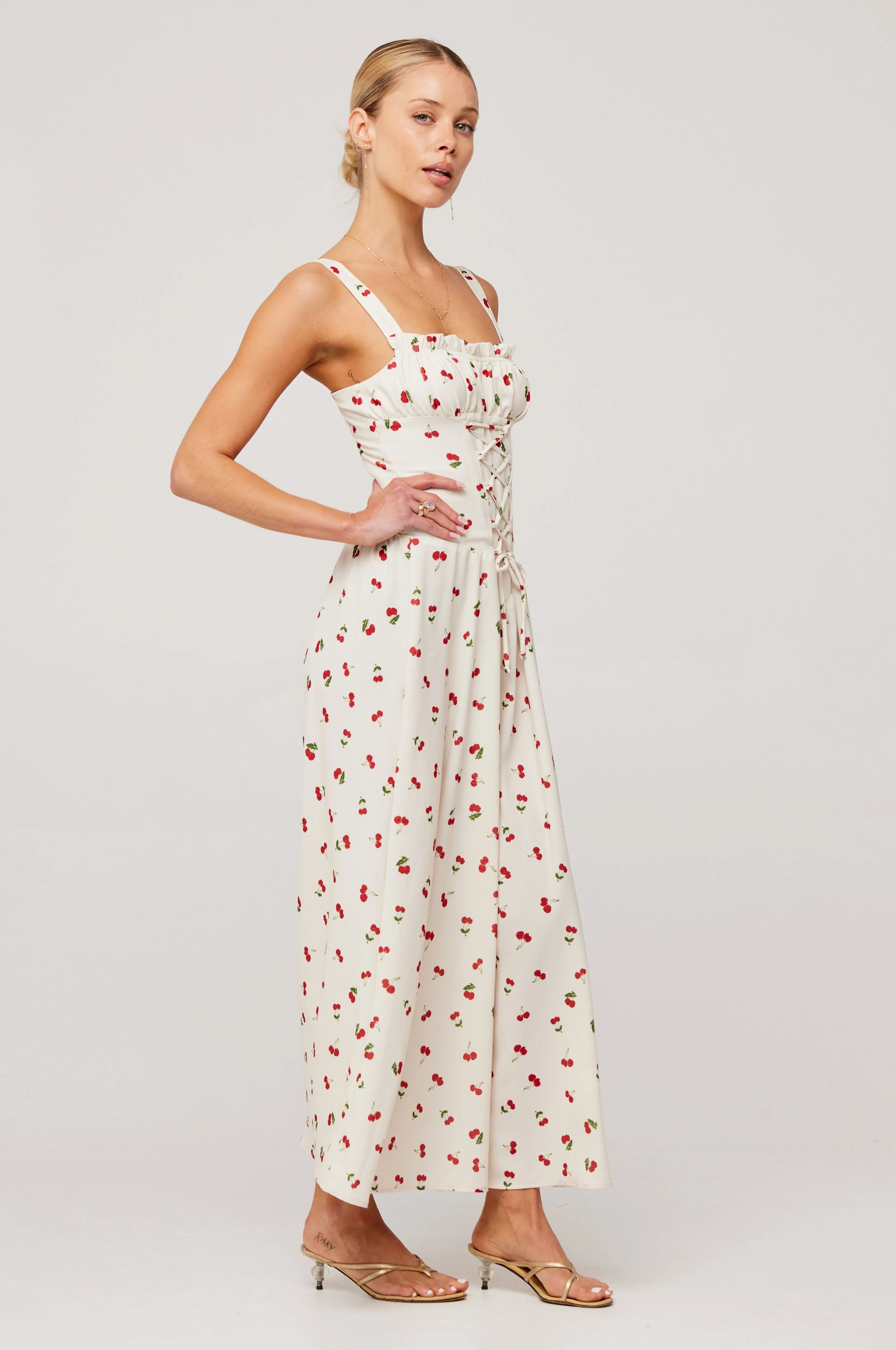 Izzy Dress in Cherry- Archive sold by RESA product image thumbnail 3