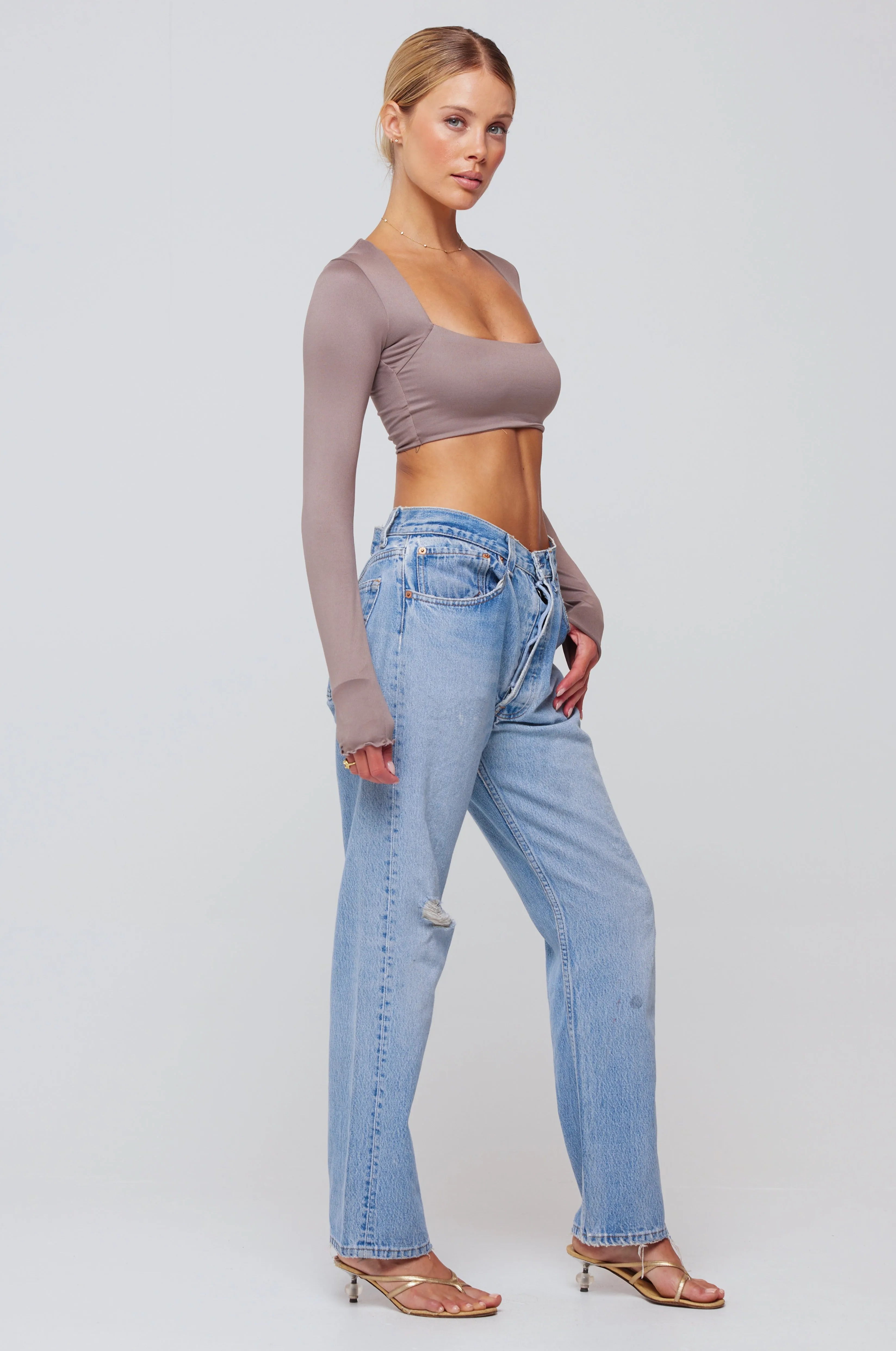 Emily Top in Taupe sold by RESA product image thumbnail 2