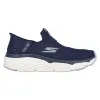 Women's Wide Fit Skechers 128571 Max Cushioning Smooth Trainers - Navy/Lavender sold by Wide Fit Shoes