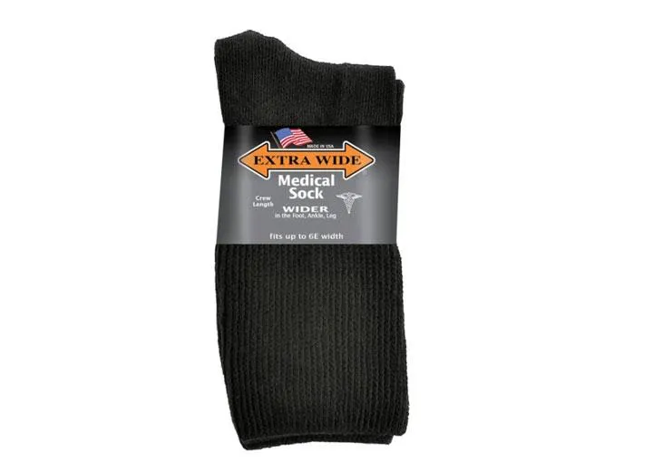 Mens Extra Wide 5851 Comfort Fit Medical Crew Socks sold by Wide Fit Shoes product image thumbnail 2