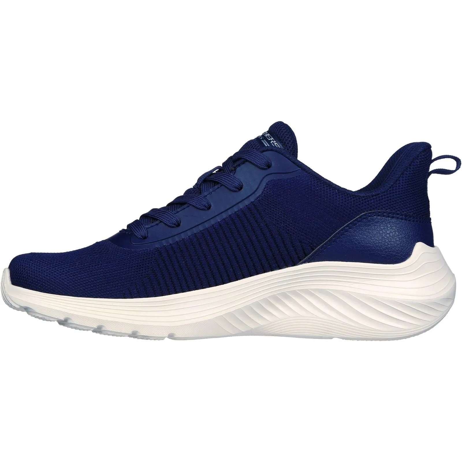 Women's Wide Fit Skechers 117470 Bobs Squad Waves Sports Trainers - Navy sold by Wide Fit Shoes product image thumbnail 4