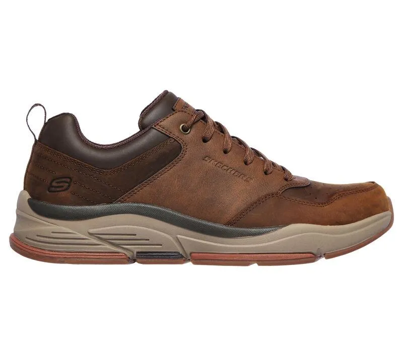 Men's Wide Relaxed Fit Skechers 66204 Benago Street Wear Treno Walking Trainers - Dark Brown sold by Wide Fit Shoes product image thumbnail 3
