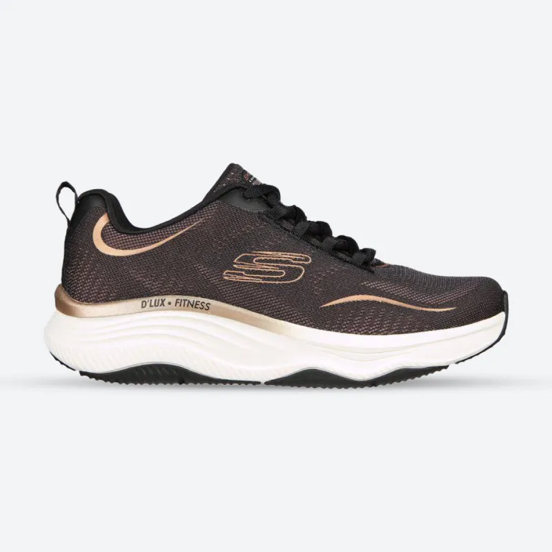 Women's Wide Fit Skechers 149837 D'lux Fitness Pure Glam Walking Trainers sold by Wide Fit Shoes