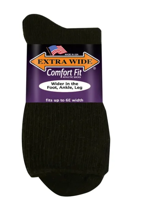 Men's Extra Wide 7400 Athletic Quarter Socks sold by Wide Fit Shoes product image thumbnail 2