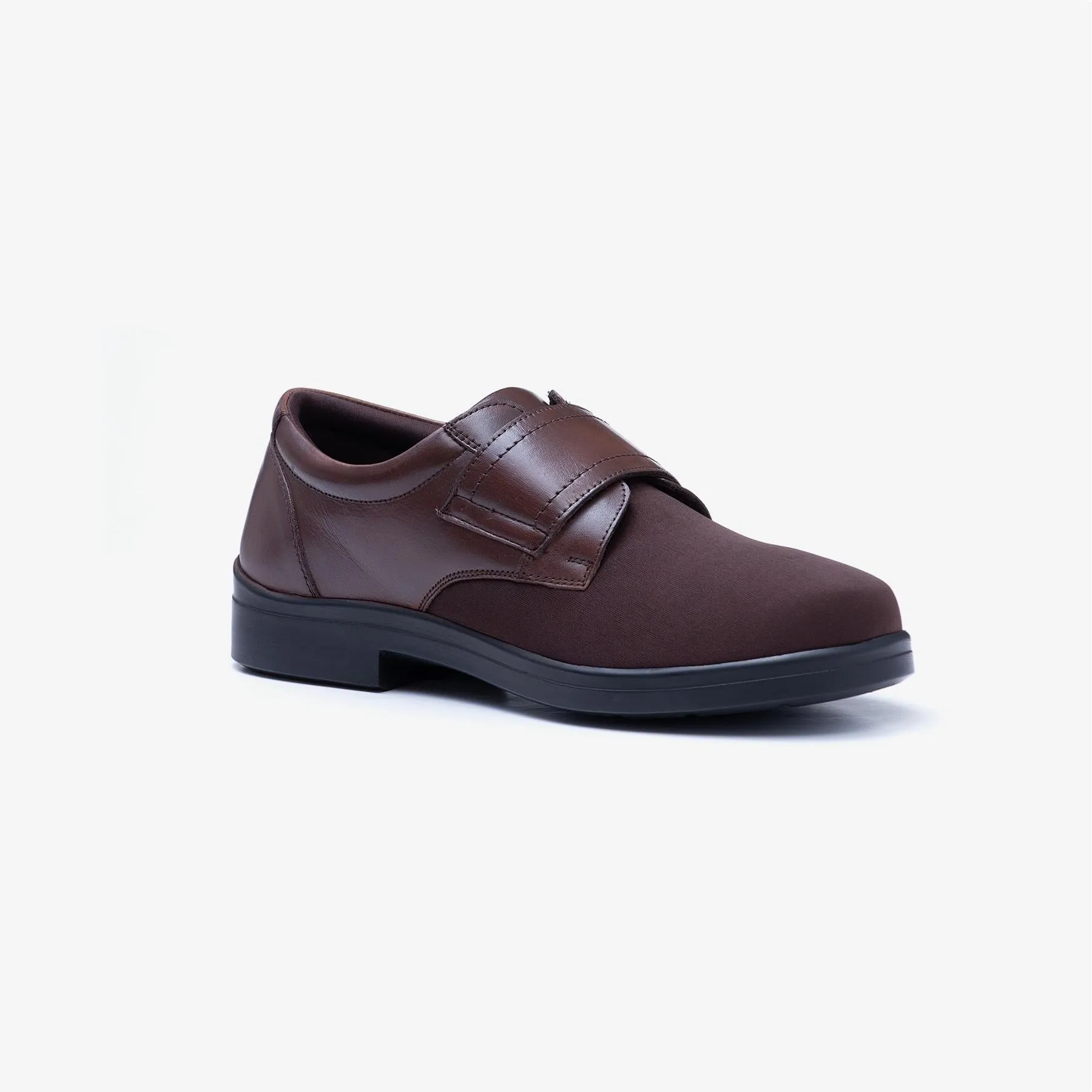 Mens Wide Fit Tredd Well Benjamin Velcro Soft Stretch Shoes - Brown sold by Wide Fit Shoes product image thumbnail 4
