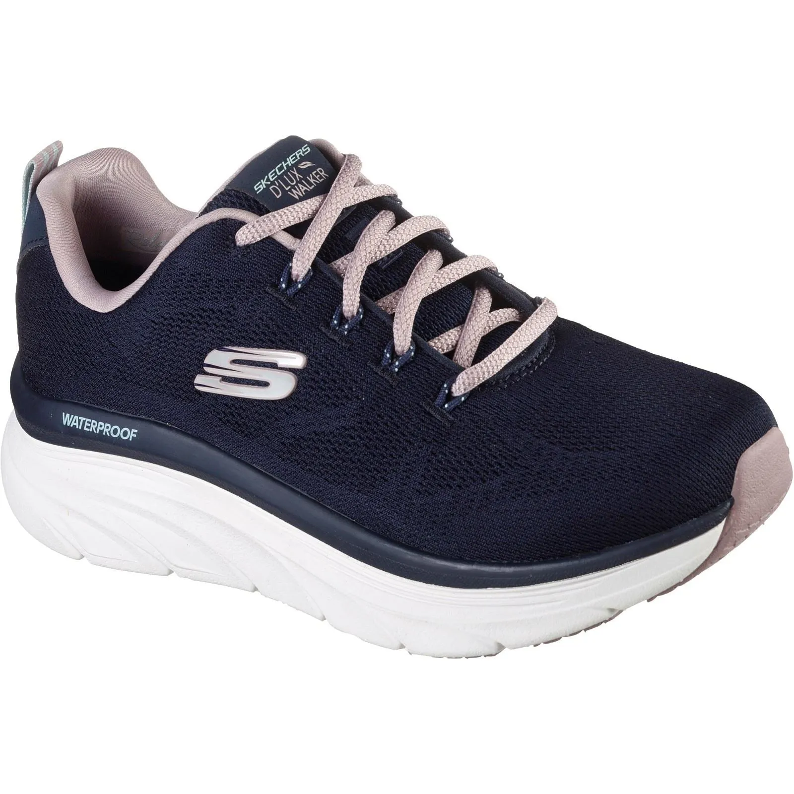 Women's Wide Fit Skechers 149810 D'Lux Walker Get Oasis Trainers - Navy/Lavender sold by Wide Fit Shoes product image thumbnail 3