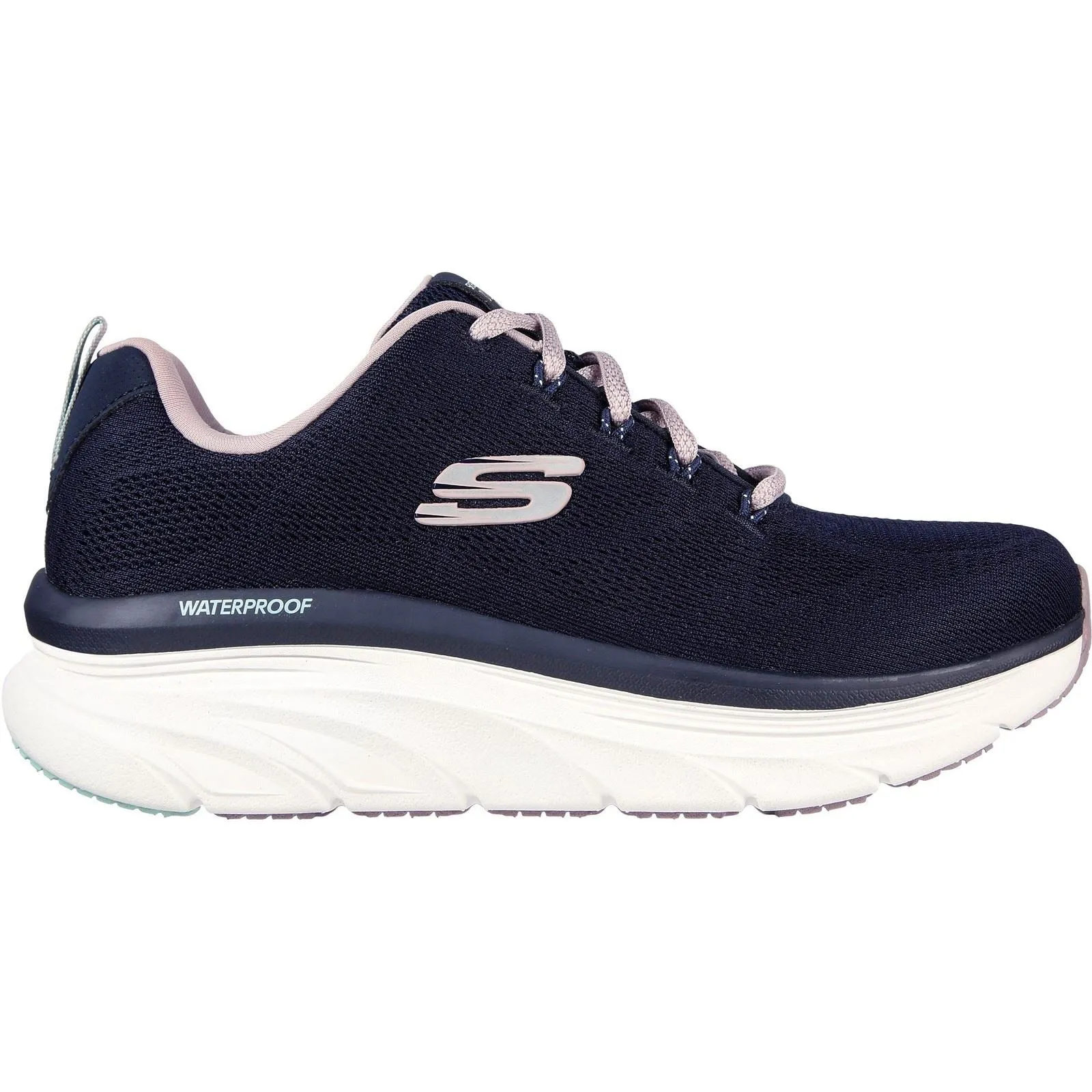 Women's Wide Fit Skechers 149810 D'Lux Walker Get Oasis Trainers - Navy/Lavender sold by Wide Fit Shoes product image thumbnail 2