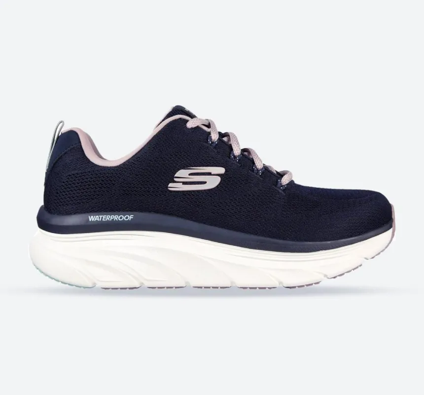 Women's Wide Fit Skechers 149810 D'Lux Walker Get Oasis Trainers - Navy/Lavender sold by Wide Fit Shoes