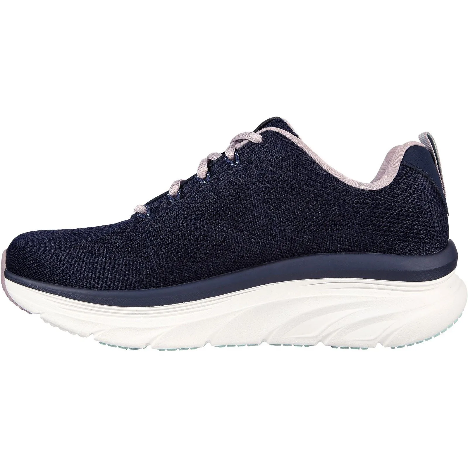 Women's Wide Fit Skechers 149810 D'Lux Walker Get Oasis Trainers - Navy/Lavender sold by Wide Fit Shoes product image thumbnail 5