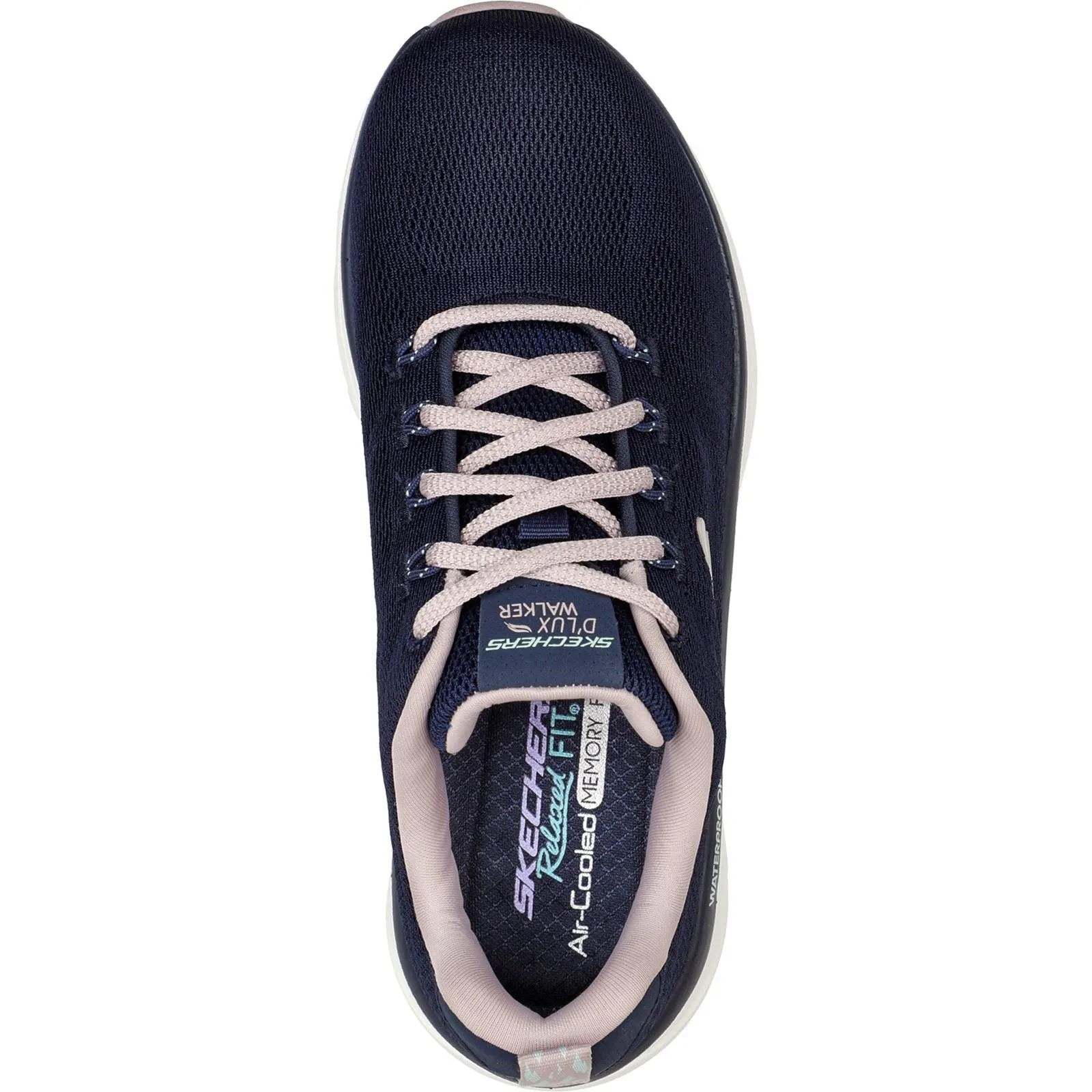 Women's Wide Fit Skechers 149810 D'Lux Walker Get Oasis Trainers - Navy/Lavender sold by Wide Fit Shoes product image thumbnail 4