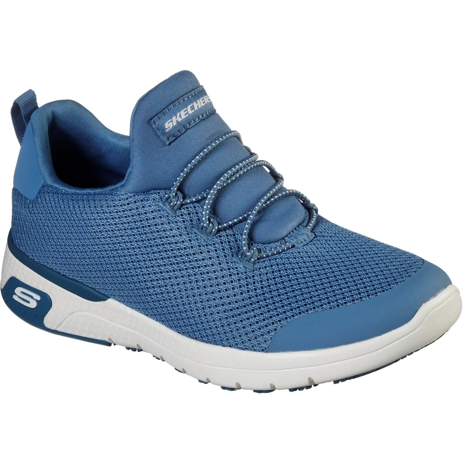 Women's Wide Fit Skechers 77281EC Marsing Waiola SR Safety Trainers - Blue sold by Wide Fit Shoes product image thumbnail 3