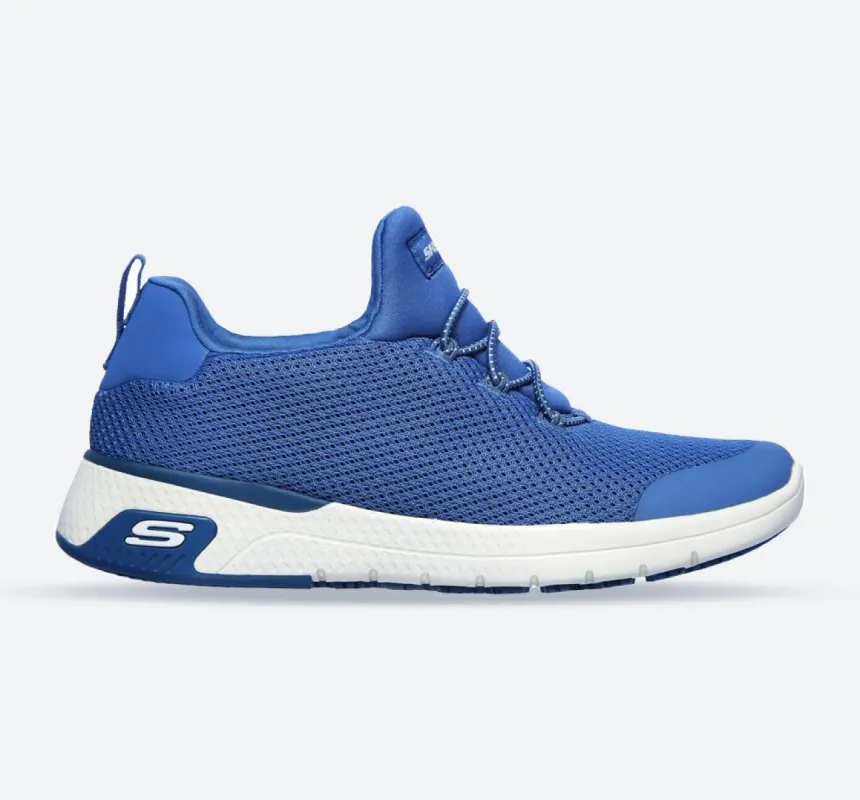 Women's Wide Fit Skechers 77281EC Marsing Waiola SR Safety Trainers - Blue sold by Wide Fit Shoes