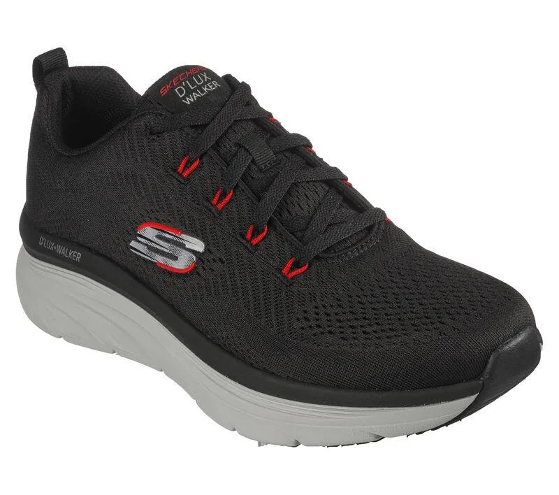 Men's Wide Fit Skechers 232364 Relaxed Fit Meerno D'lux Walker Trainers - Black/Red sold by Wide Fit Shoes product image thumbnail 3