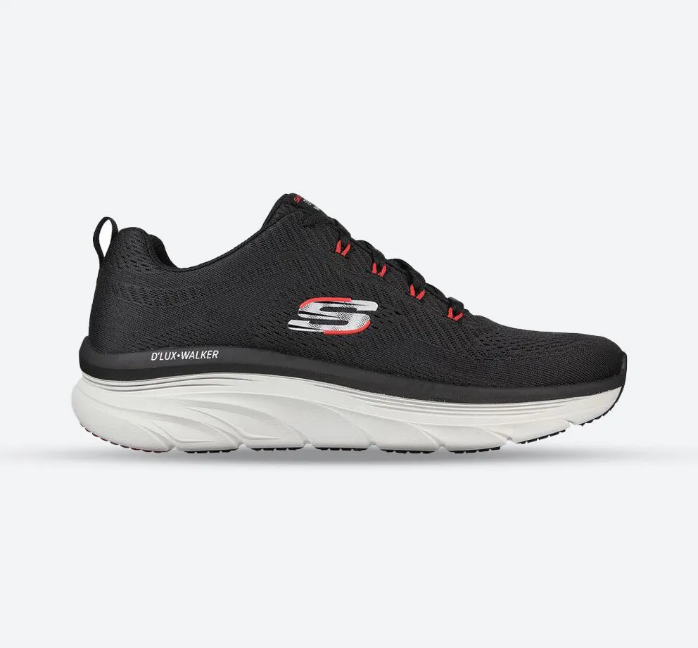 Men's Wide Fit Skechers 232364 Relaxed Fit Meerno D'lux Walker Trainers - Black/Red sold by Wide Fit Shoes