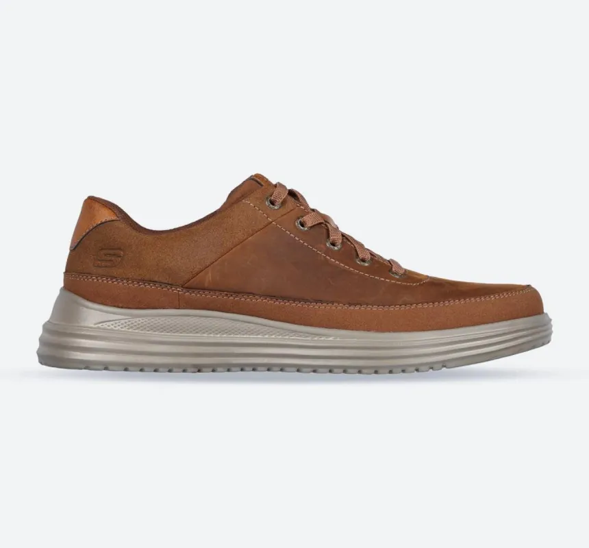 Men's Wide Fit Skechers 204875 Proven Aldeno Trainers - Dark Brown sold by Wide Fit Shoes