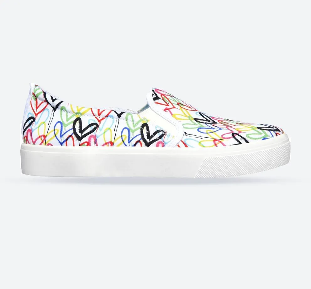 Women's Wide Fit Skechers 155503 Poppy Drippin Love Slip On Shoes sold by Wide Fit Shoes