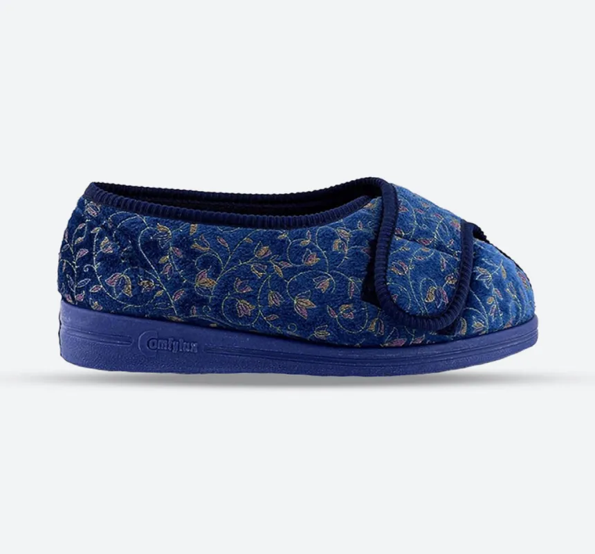 Womens Wide Fit Comfylux Helen Slippers sold by Wide Fit Shoes