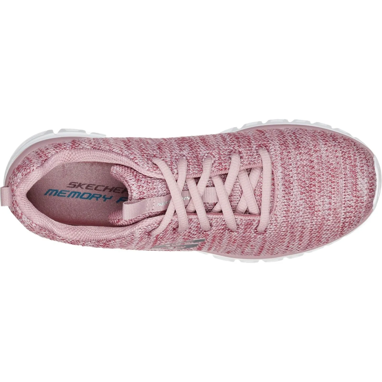 Women's Wide Fit Skechers 12614 Graceful Twisted Fortune Trainers - Mauve sold by Wide Fit Shoes product image thumbnail 5