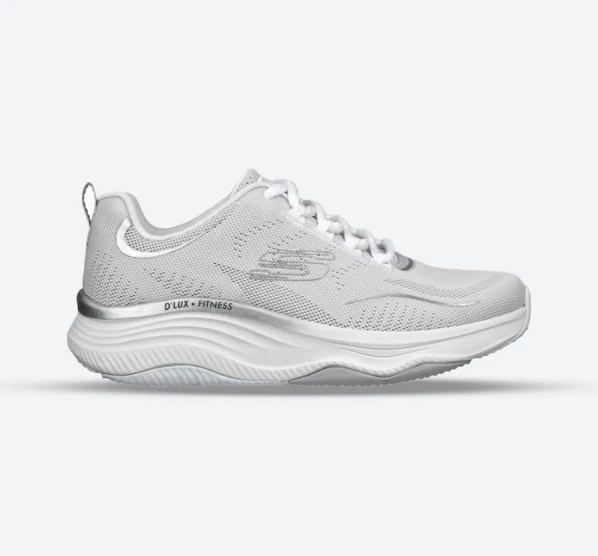 Women's Wide Fit Skechers 149837 D'lux Fitness Pure Glam Trainers sold by Wide Fit Shoes