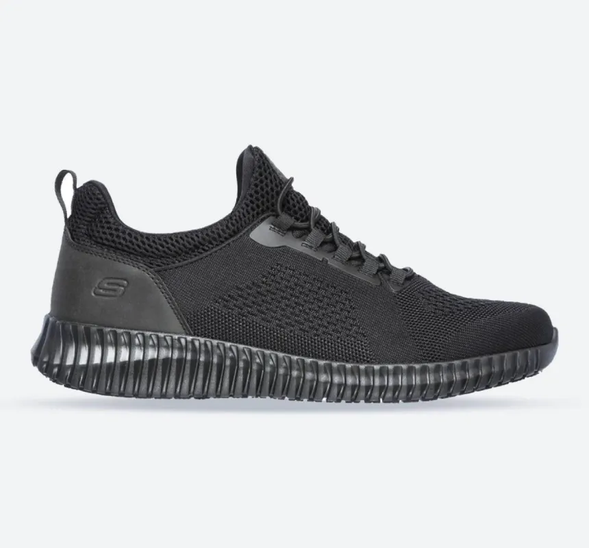 Men's Wide Fit Skechers 77188EC Cessnock Occupational Trainers - Black made by Skechers
