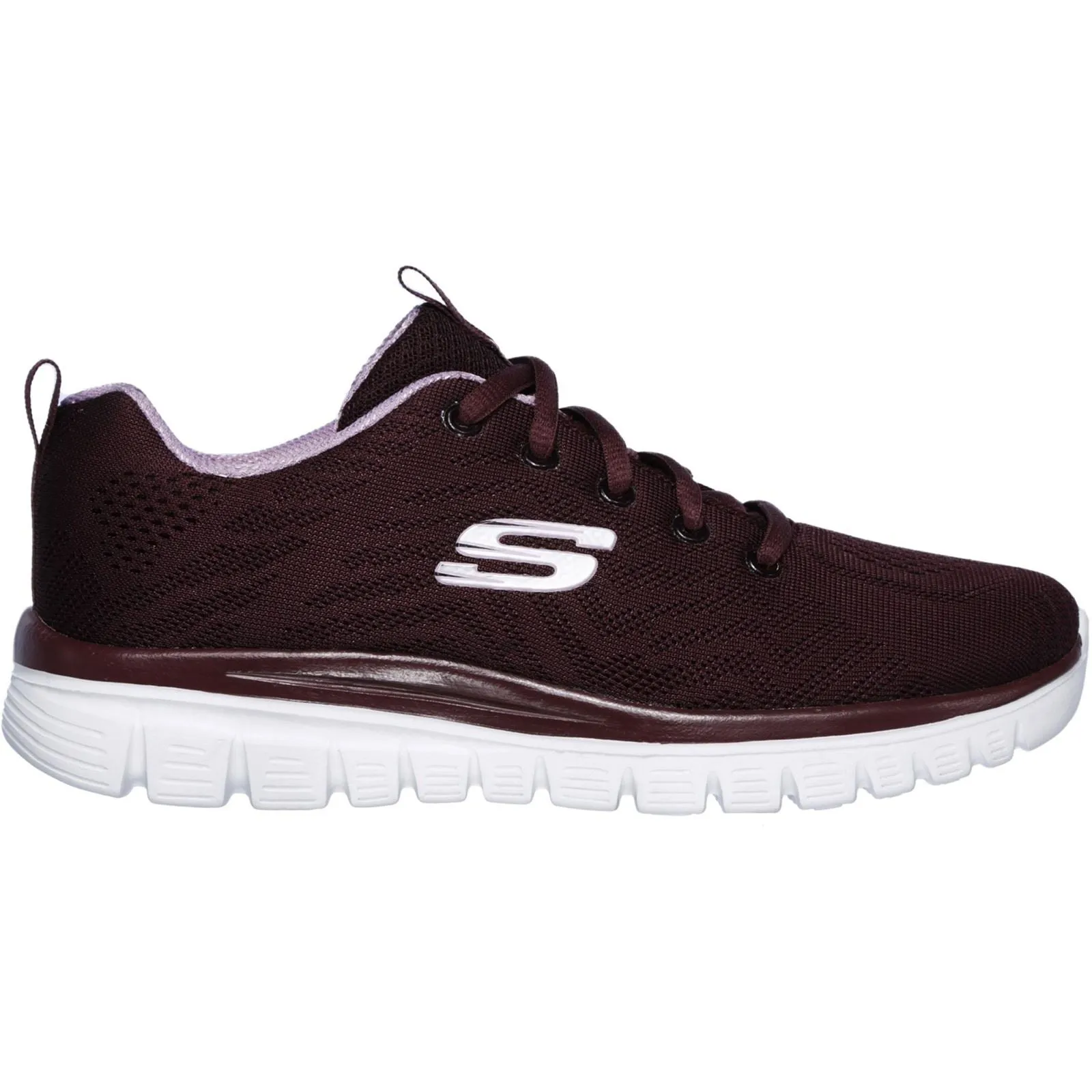 Women's Wide Fit Skechers 12615 Graceful Get Connected Sports Trainers - Wine sold by Wide Fit Shoes product image thumbnail 2