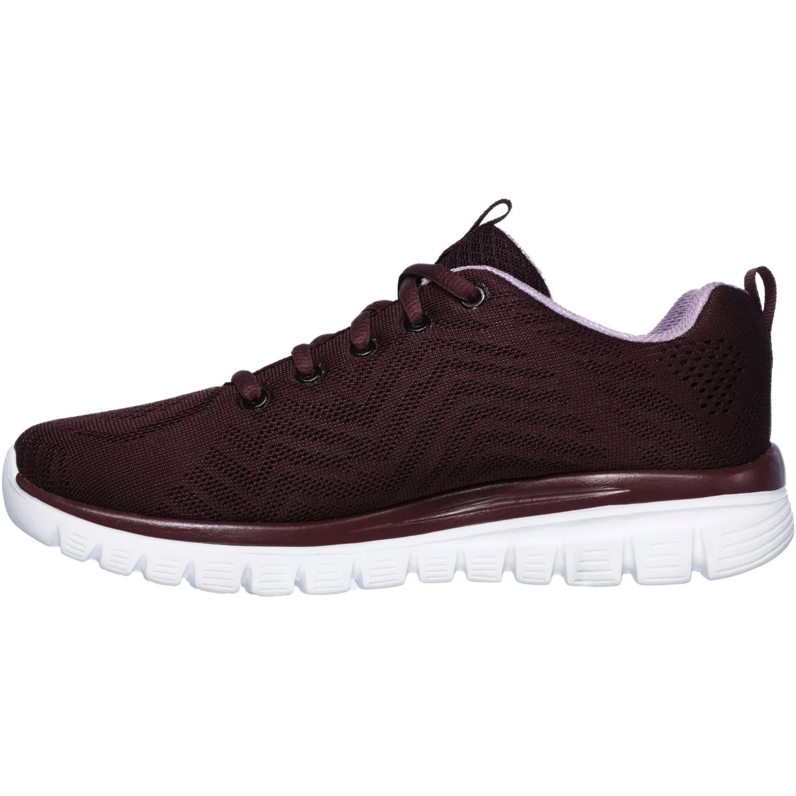 Women's Wide Fit Skechers 12615 Graceful Get Connected Sports Trainers - Wine sold by Wide Fit Shoes product image thumbnail 5