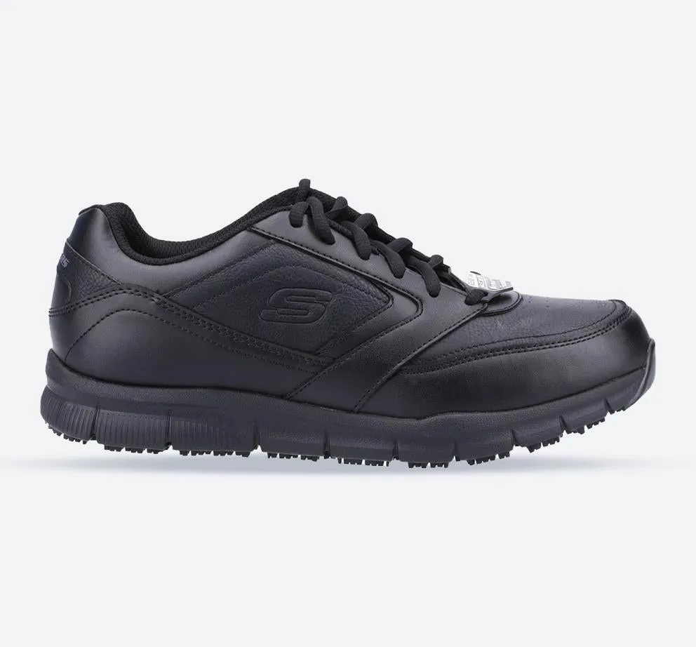 Men's Wide Fit Skechers 77156EC Nampa Occupational Trainers - Black sold by Wide Fit Shoes