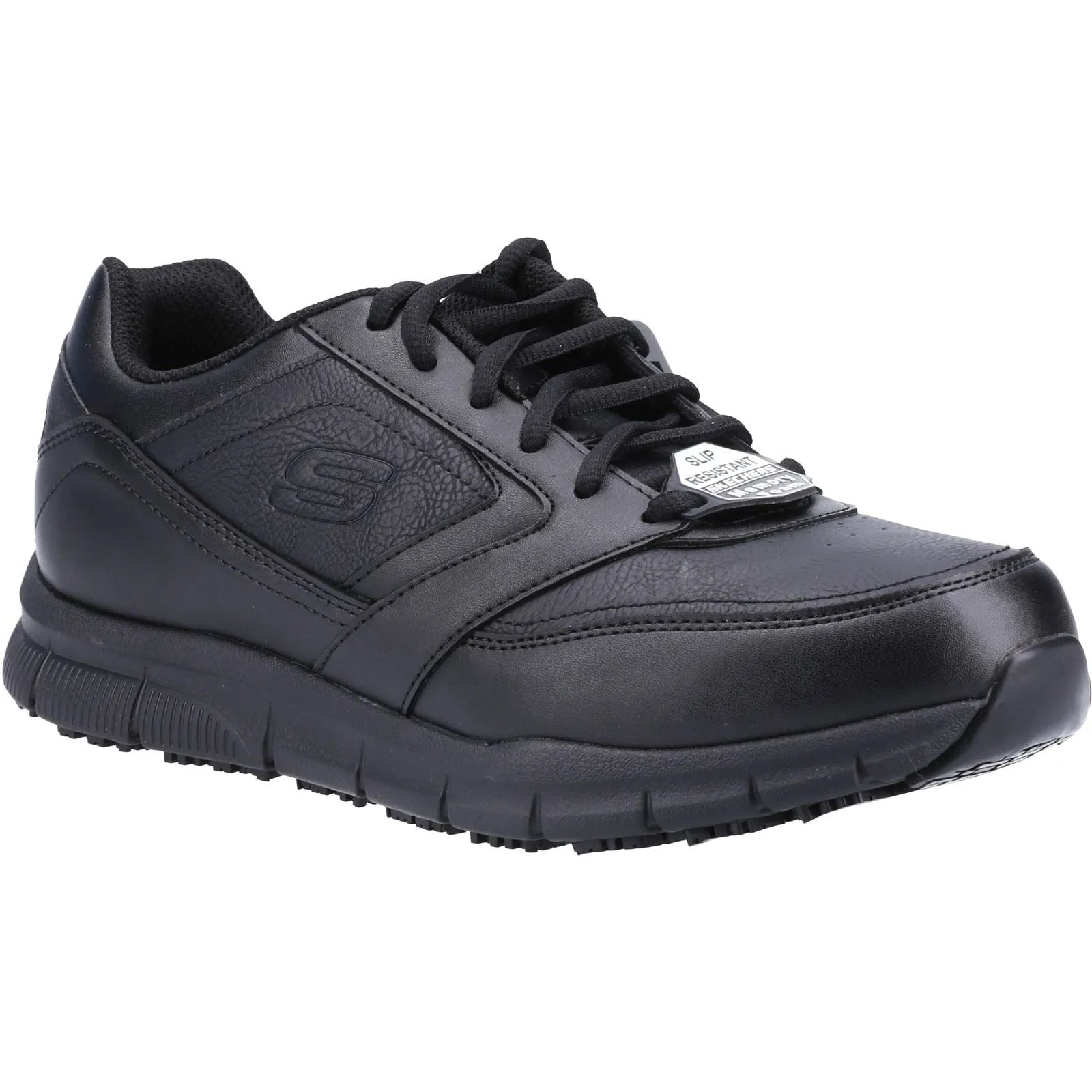 Men's Wide Fit Skechers 77156EC Nampa Occupational Trainers - Black sold by Wide Fit Shoes product image thumbnail 3