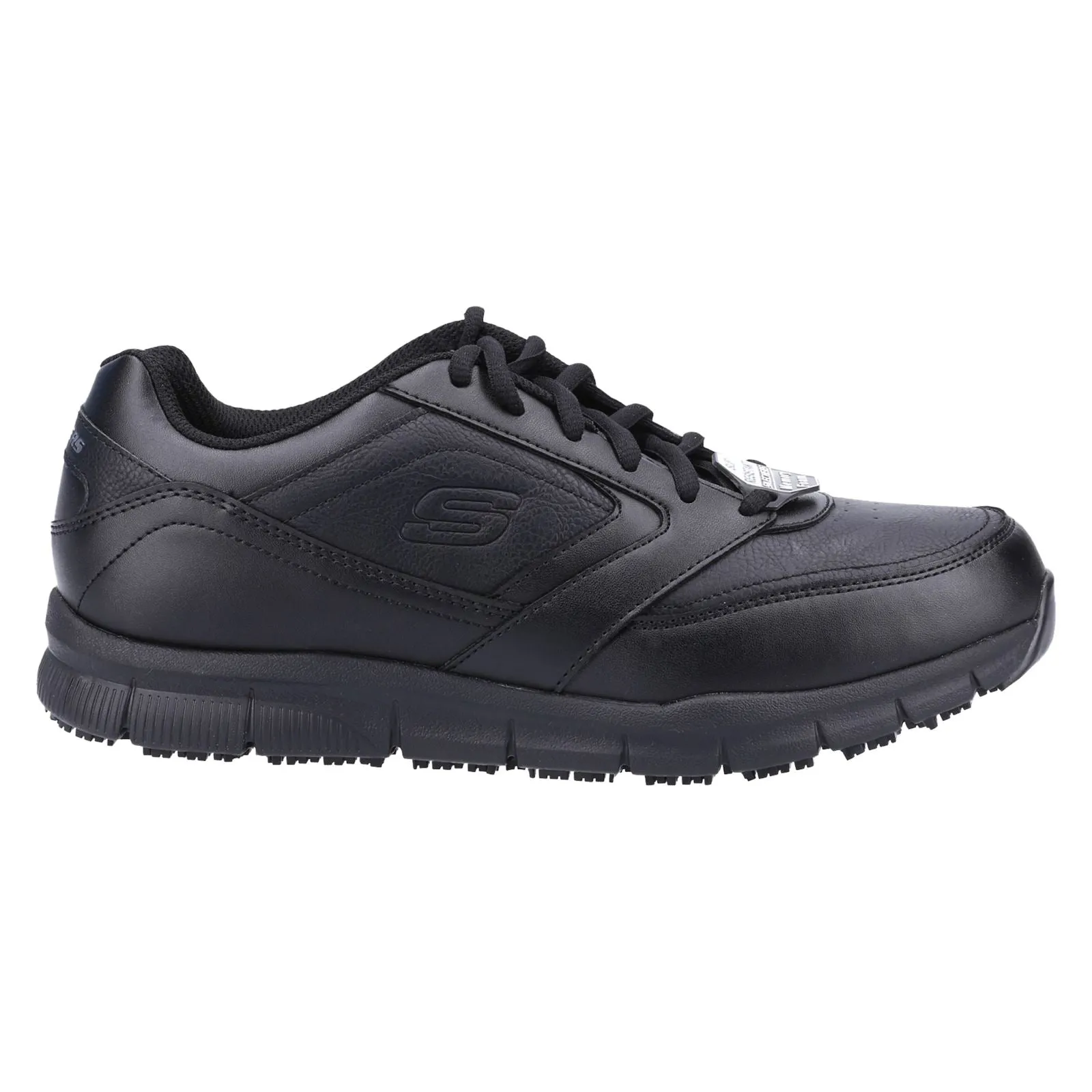 Men's Wide Fit Skechers 77156EC Nampa Occupational Trainers - Black sold by Wide Fit Shoes product image thumbnail 2