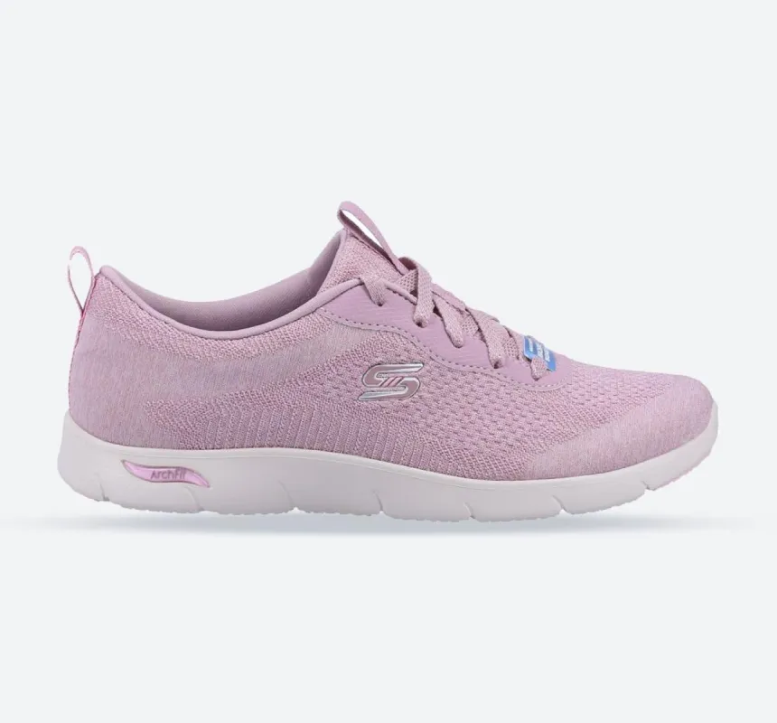 Women's Wide Fit Skechers 104272 Arch Fit Refine Trainers - Mauve sold by Wide Fit Shoes