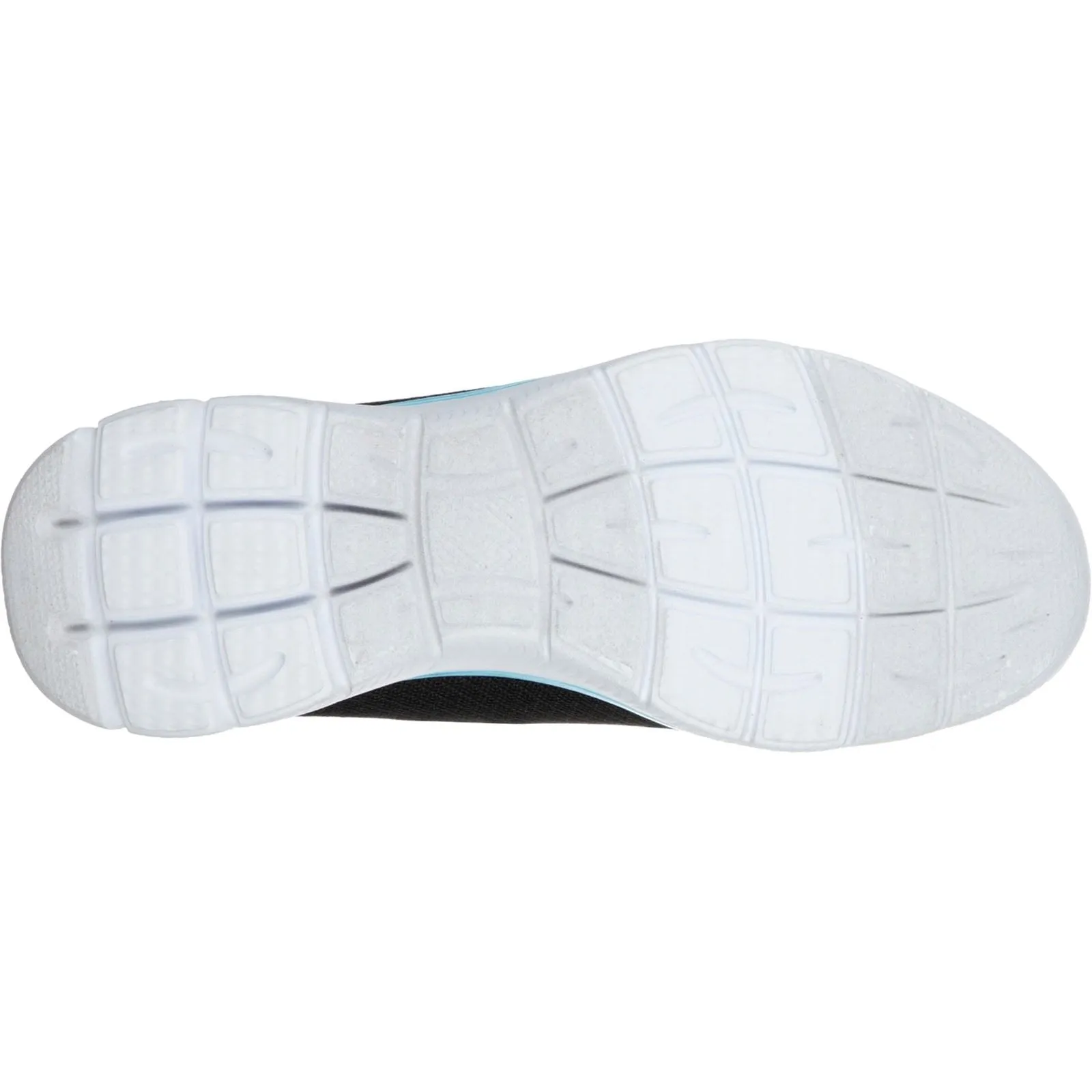 Women's Wide Fit Skechers 12980 Summits Slip On Sports Trainers - Black/Turquoise sold by Wide Fit Shoes product image thumbnail 5