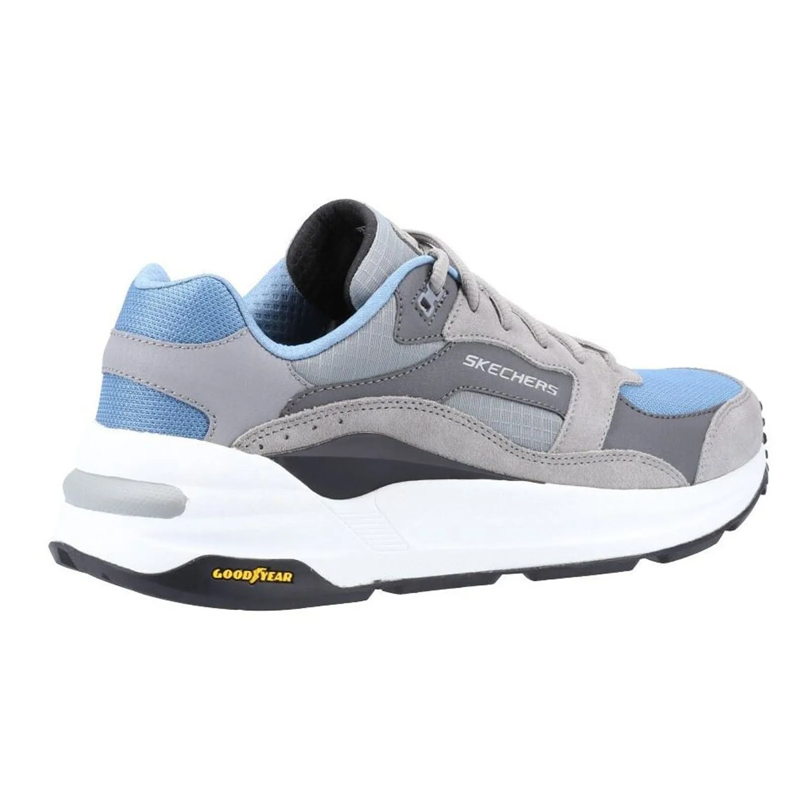 Men's Wide Fit Skechers 237200 Global Jogger Trainers - Grey/Blue sold by Wide Fit Shoes product image thumbnail 4
