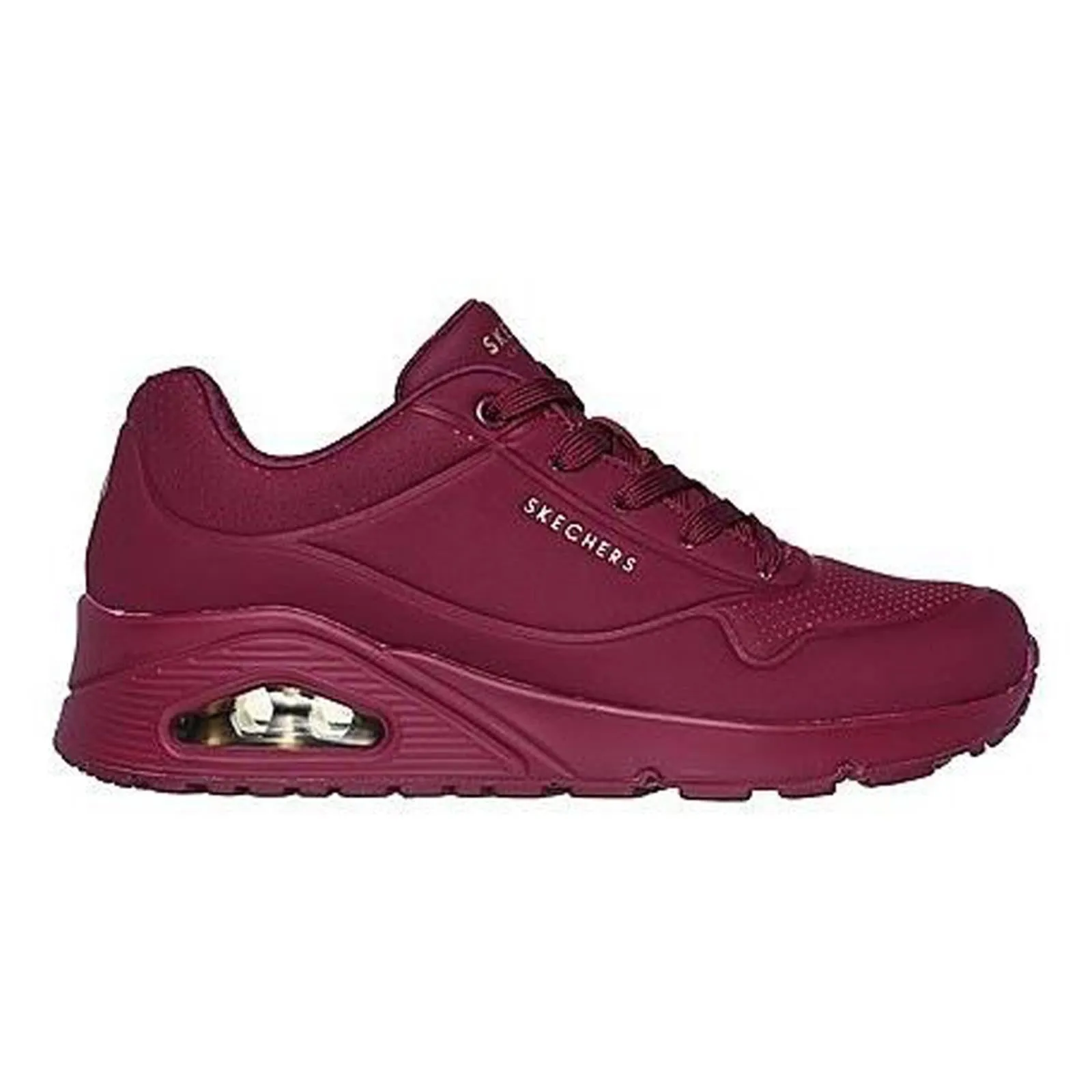 Women's Wide Fit Skechers 73690 Uno Stand On Air Sports Trainers - Plum sold by Wide Fit Shoes product image thumbnail 2