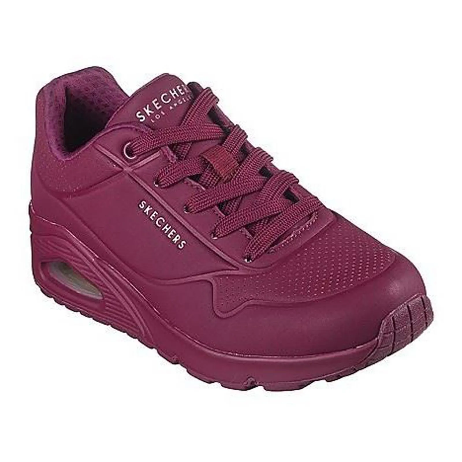 Women's Wide Fit Skechers 73690 Uno Stand On Air Sports Trainers - Plum sold by Wide Fit Shoes product image thumbnail 3