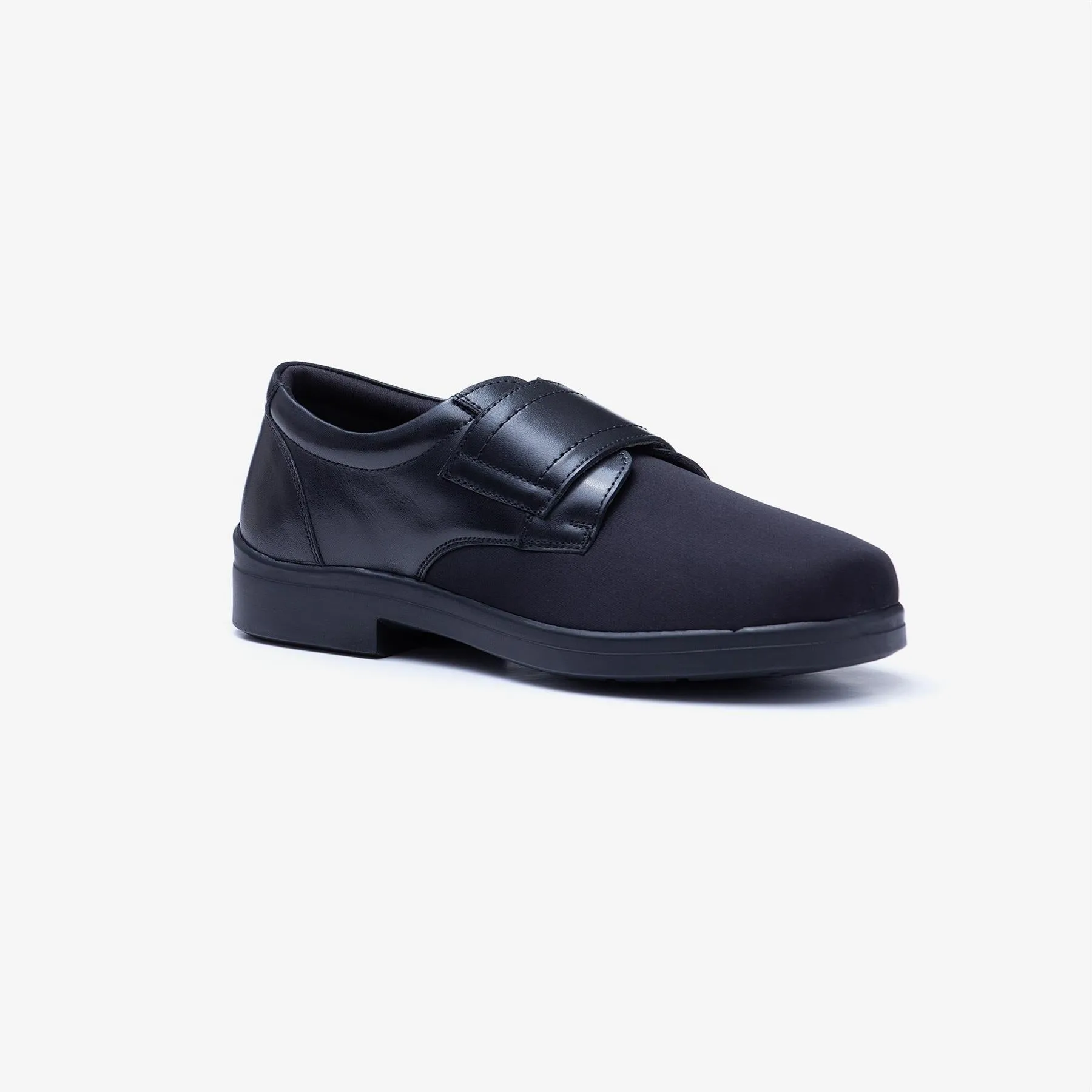 Mens Wide Fit Tredd Well Benjamin Velcro Soft Stretch Shoes - Black sold by Wide Fit Shoes product image thumbnail 4