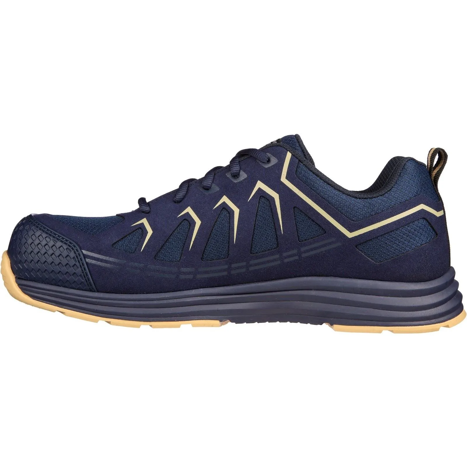 Men's Wide Fit Skechers 200127EC Malad II Safety Trainers - Navy/Tan sold by Wide Fit Shoes product image thumbnail 5