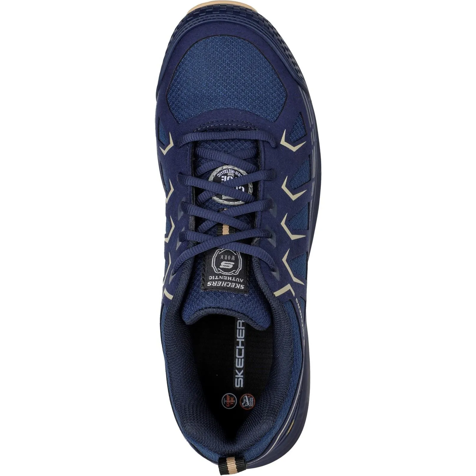 Men's Wide Fit Skechers 200127EC Malad II Safety Trainers - Navy/Tan sold by Wide Fit Shoes product image thumbnail 4