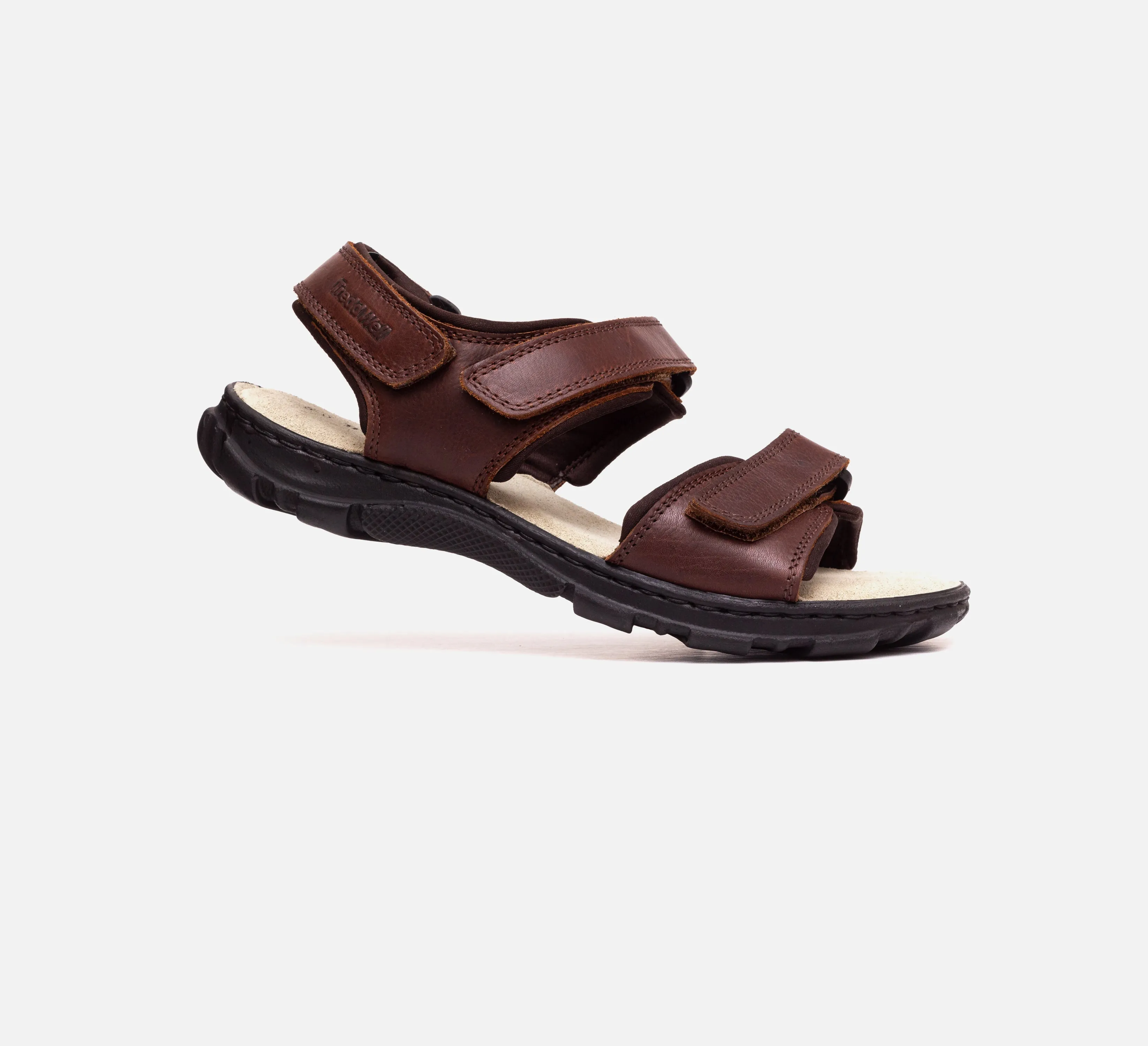 Mens Wide Fit James Leather Sandals by Tredd Well - Brown sold by Wide Fit Shoes product image thumbnail 4